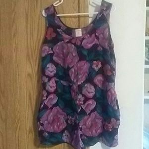 Vintage print romper